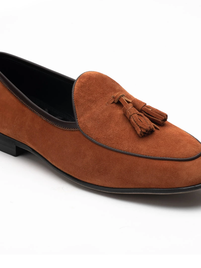 Heel & Buckle London Sliced Tan Suede Formal Loafers MEN 7 Heel & Buckle London Sliced Tan Suede Formal Loafers MEN