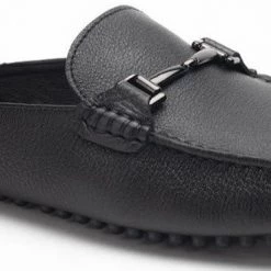 Heel & Buckle London Bare Black Close-Toe Slipons MEN
