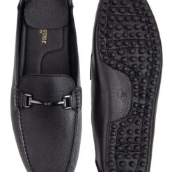 Heel & Buckle London Bare Black Close-Toe Slipons MEN