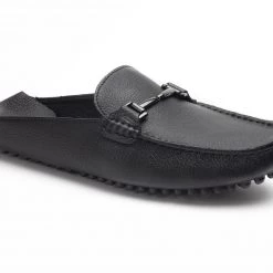 Heel & Buckle London Bare Black Close-Toe Slipons MEN
