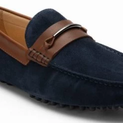 Heel & Buckle London Suede Navy Driving Shoes