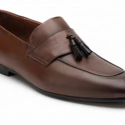 Heel & Buckle London Crest Tanned Tassel Formal Loafers