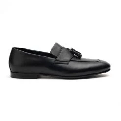 Heel & Buckle London Crest Black Tassel Formal Loafers