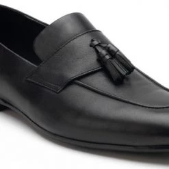 Heel & Buckle London Crest Black Tassel Formal Loafers