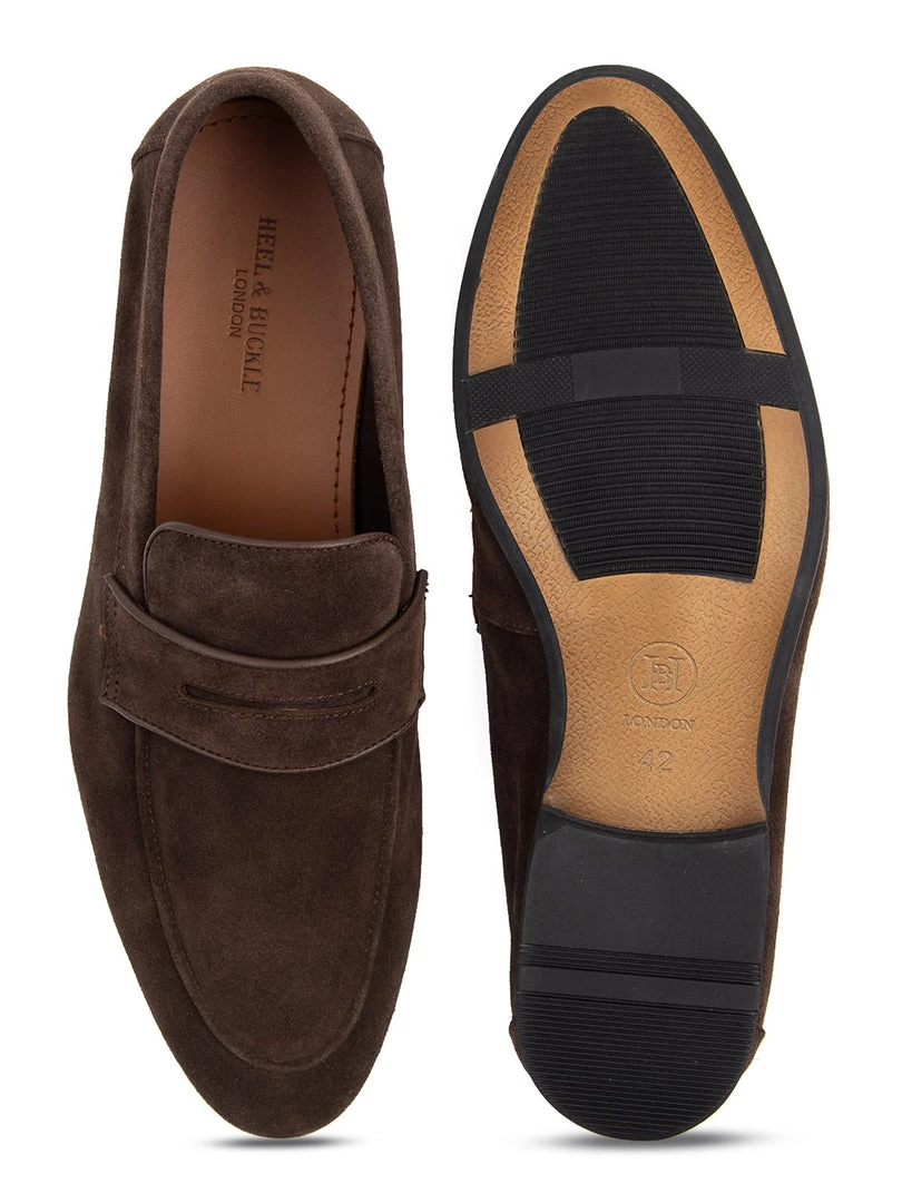 Heel & Buckle London MEN Mosey Brown Penny Formal Loafers 6 Heel & Buckle London MEN Mosey Brown Penny Formal Loafers