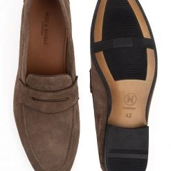 Heel & Buckle London Mosey Grey Penny Formal Loafers MEN