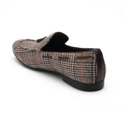 Heel & Buckle London MEN Checkered Brown Tassel Formal Loafer