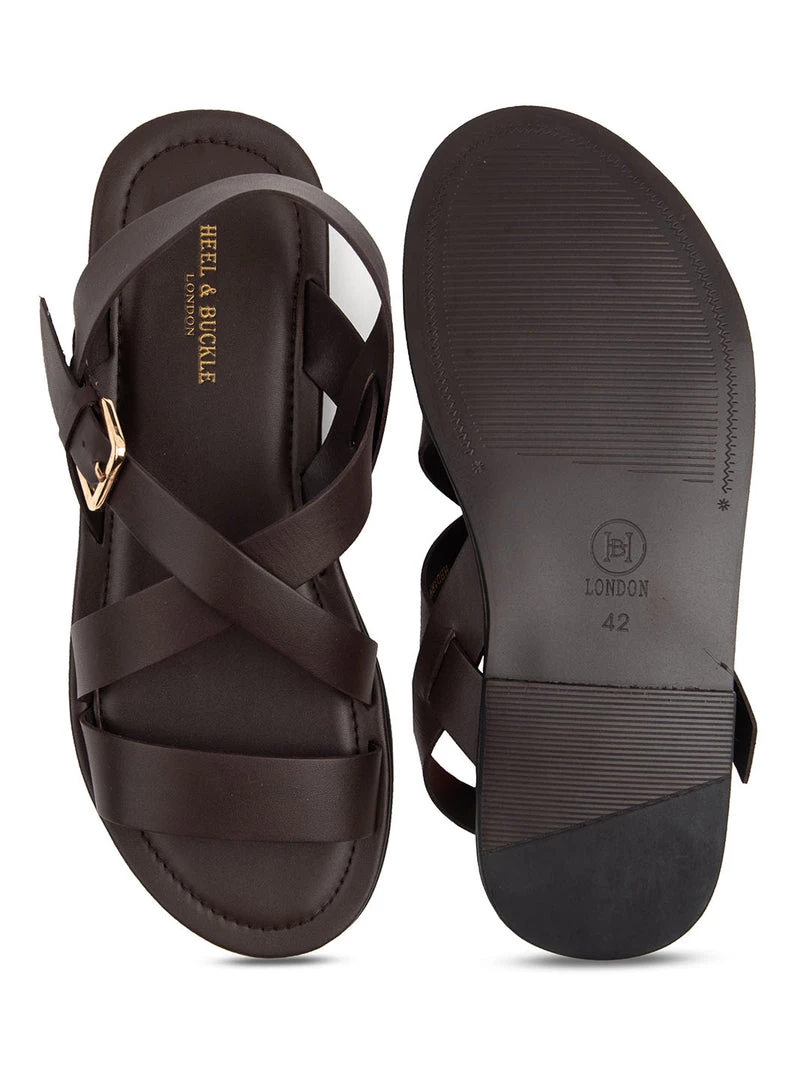 Heel & Buckle London Brown Gladiator Formal Sandals 6 Heel & Buckle London Brown Gladiator Formal Sandals