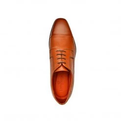 Language Men's Tan Premium Formal Lace-up Shoes
