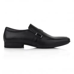 Language Men's Black Premium Formal Leather Shoes