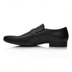 Language Men's Black Premium Formal Leather Shoes