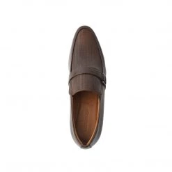 Language Men's Brown Premium Formal Slip-On Shoes