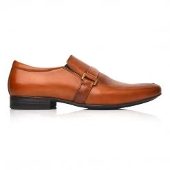 Language Men's Tan Premium Formal Shoes