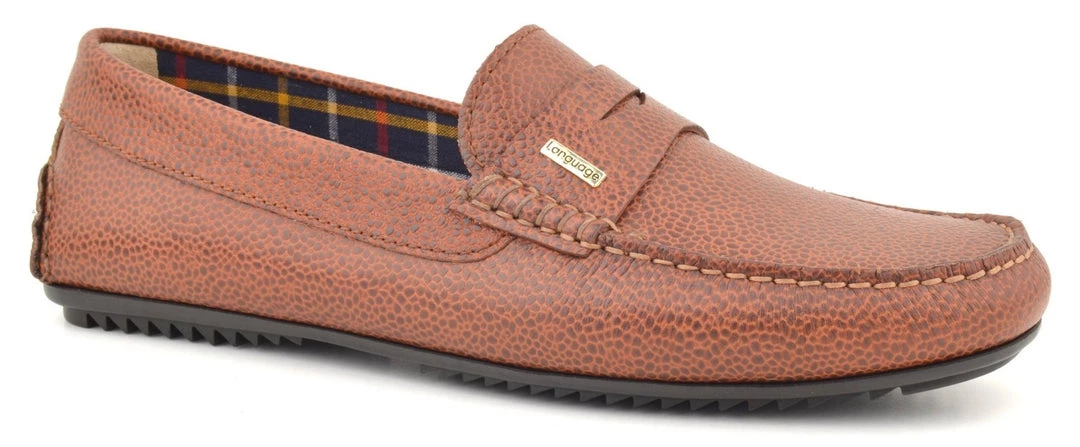 Language Men's Tan Premium Casual Flat Driving Shoes 3 Language Men's Tan Premium Casual Flat Driving Shoes