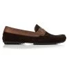 Language Men's Brown Premium Flat Driving Shoes