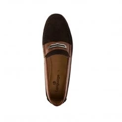 Language Men's Brown Premium Flat Driving Shoes