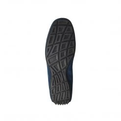 Language Men's Navy Premium Leather Driving Shoes