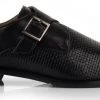 Language Men's Black Premium Tunit Party Monk Shoes