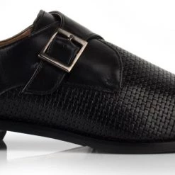 Language Men's Black Premium Tunit Party Monk Shoes