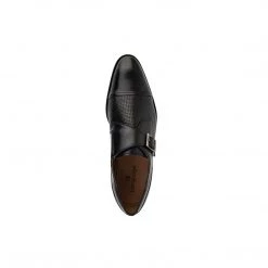 Language Men's Black Premium Tunit Party Monk Shoes