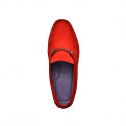 Language Men's Red Premium Casual Driving Shoes