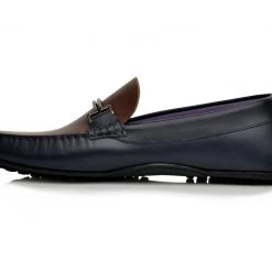 Language Men's Brown Premium Flat Driving Shoes