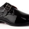 Language Men's Black Premium Wedding Monk Shoes