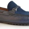 Language Men's Navy Premium Casual Driving Shoes
