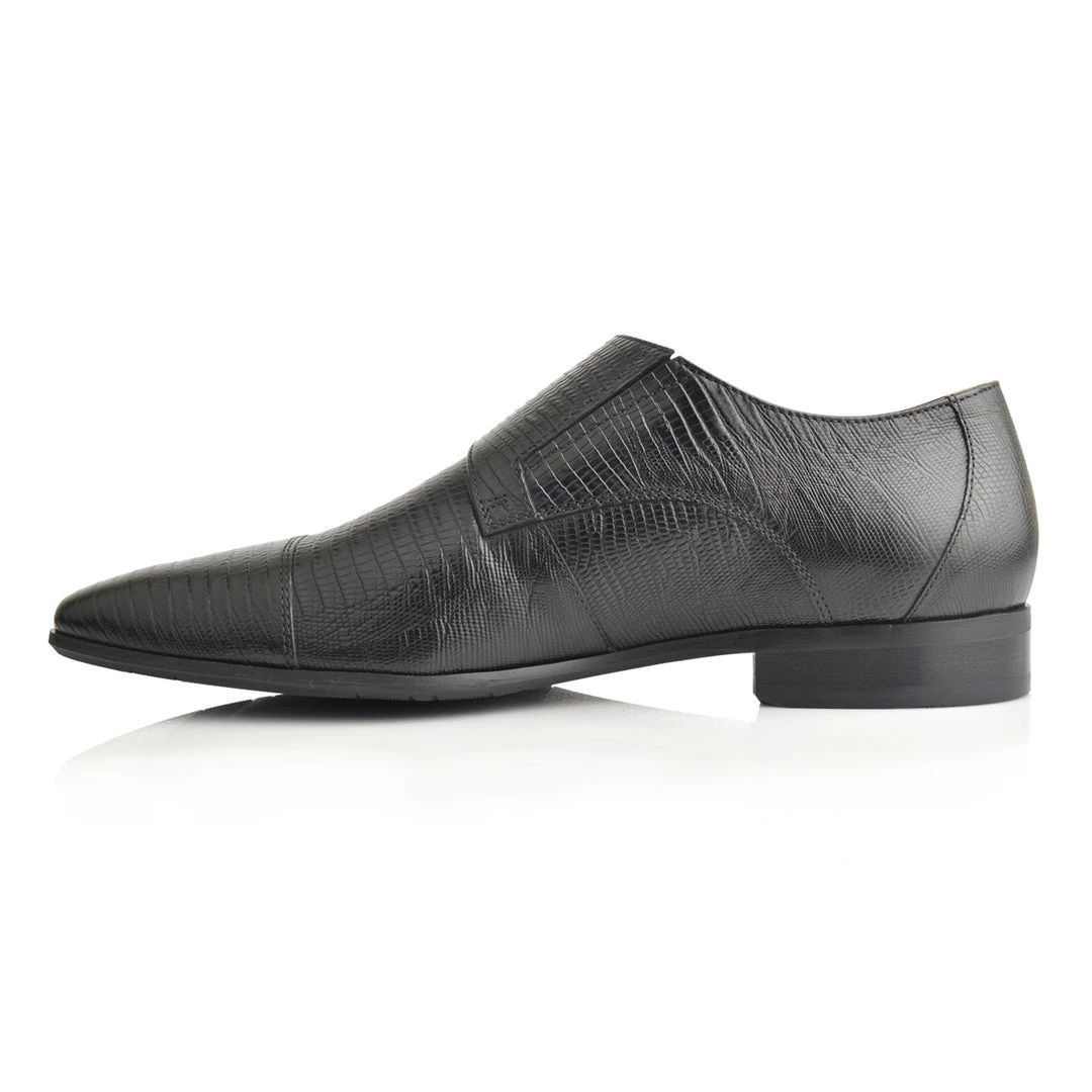 Language Men's Black Premium Party Monk Shoes 5 Language Men's Black Premium Party Monk Shoes