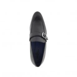 Language Men's Black Premium Party Monk Shoes