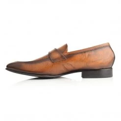 Language Men's Tan Premium Party Monk Shoes