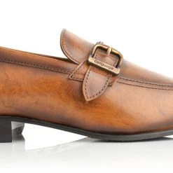 Language Men's Tan Premium Party Monk Shoes