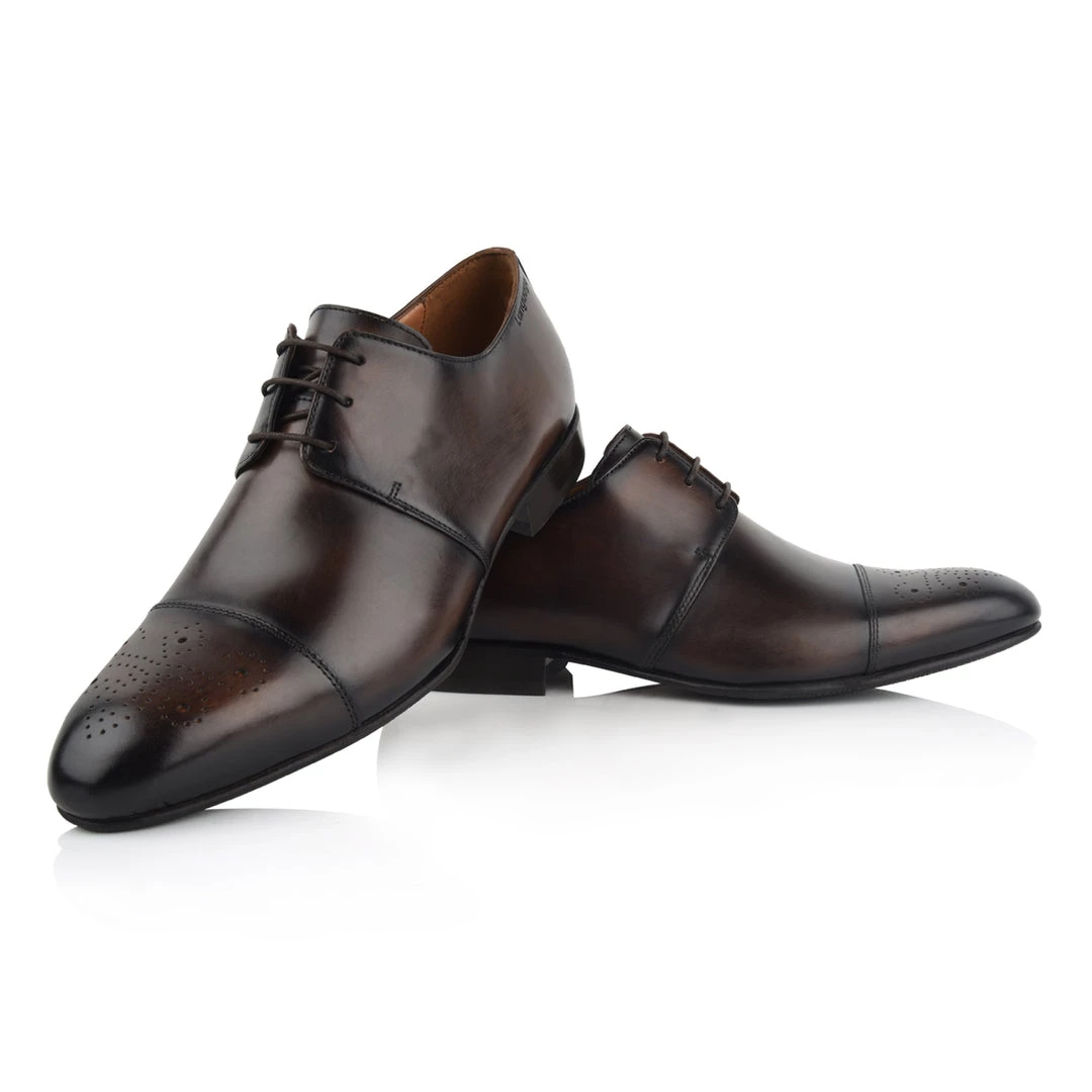 Language Men's Brown Premium Party Formal Shoes 8 Language Men's Brown Premium Party Formal Shoes