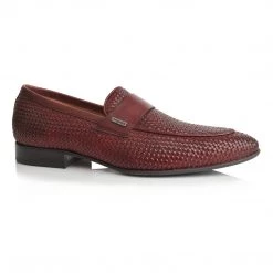 Language Men's Burgundy Premium Party Formal Shoes