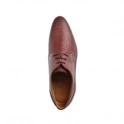 Language Men's Burgundy Premium Party Formal Shoes