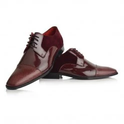 Language Men's Wine Premium Wedding Formal Shoes