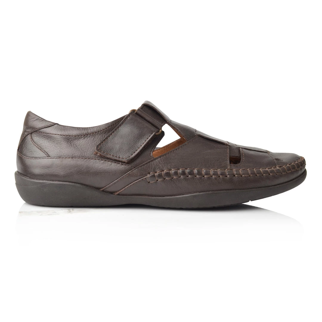 Language Men's Brown Premium Formal Sandals 3 Language Men's Brown Premium Formal Sandals