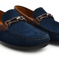 Language Men's Navy Premium Casual Formal Shoes