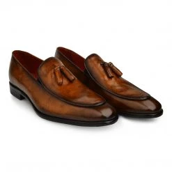 Language Men's Tan Premium Party Formal Shoes