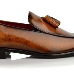 Language Men's Tan Premium Party Formal Shoes