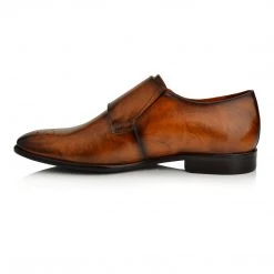 Language Men's Tan Premium Party Monk Shoes