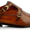 Language Men's Tan Premium Party Monk Shoes