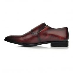 Language Men's Wine Premium Party Monk Shoes