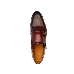 Language Men's Wine Premium Party Monk Shoes