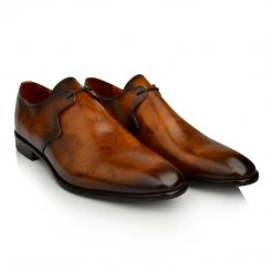 Language Men's Tan Premium Party Formal Shoes