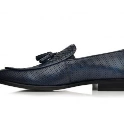 Language Men's Navy Premium Party Formal Shoes