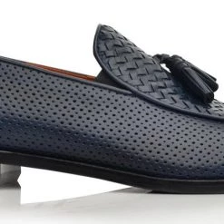 Language Men's Navy Premium Party Formal Shoes