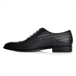 Language Men's Black Premium Party Formal Shoes