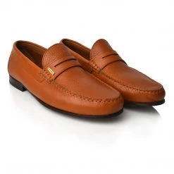 Language Men's Tan Premium Formal Shoes