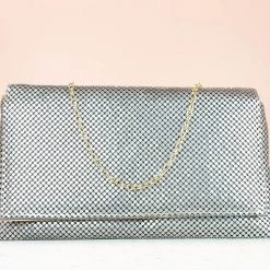 Inc.5 FORMAL FLAPPED CLUTCH - G.METAL BAGS